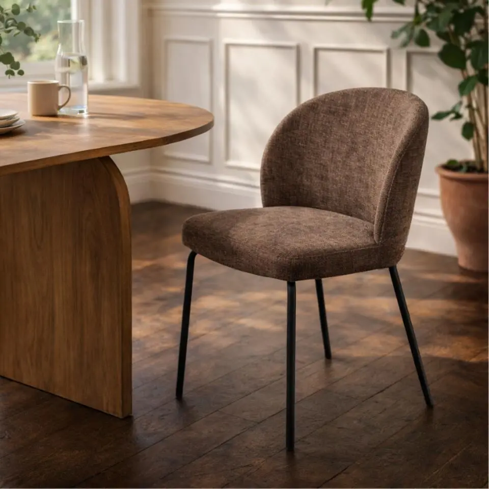 2x Eetkamerstoel Lio - Choco Donkerbruin