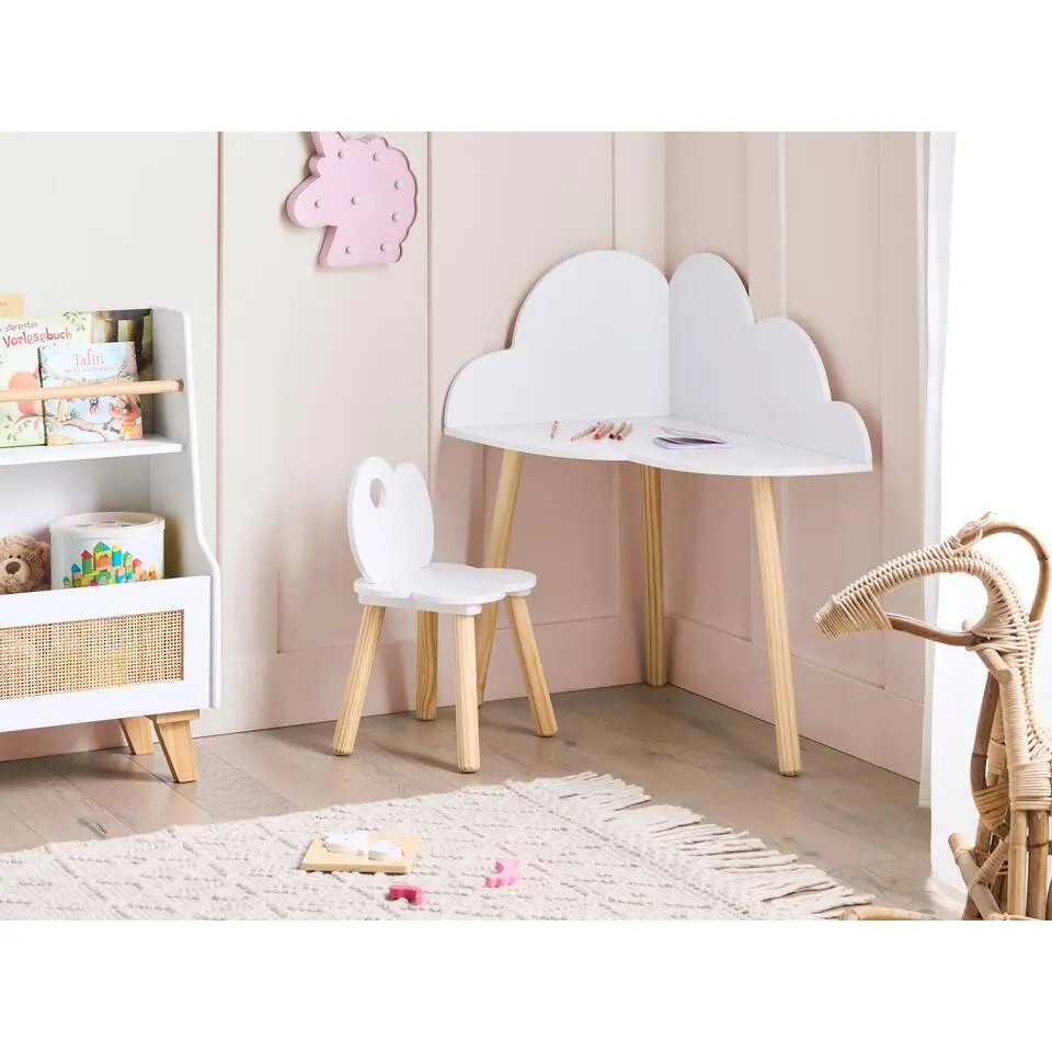 CLOUDY - Kindertafel en stoel set - Wit - MDF