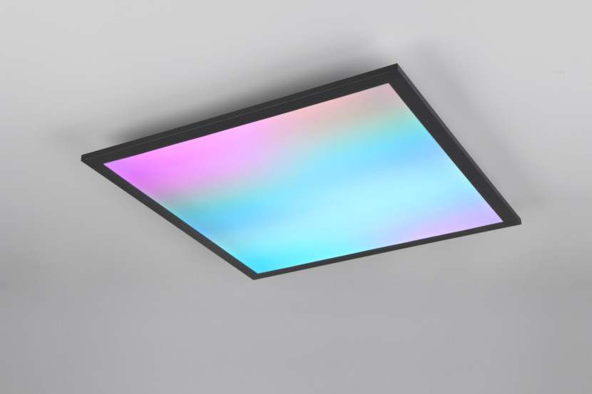 Plafon BETA z pilotem kwadratowy czarny LED 1x18W 44,5cm 2000lm IP20 RL