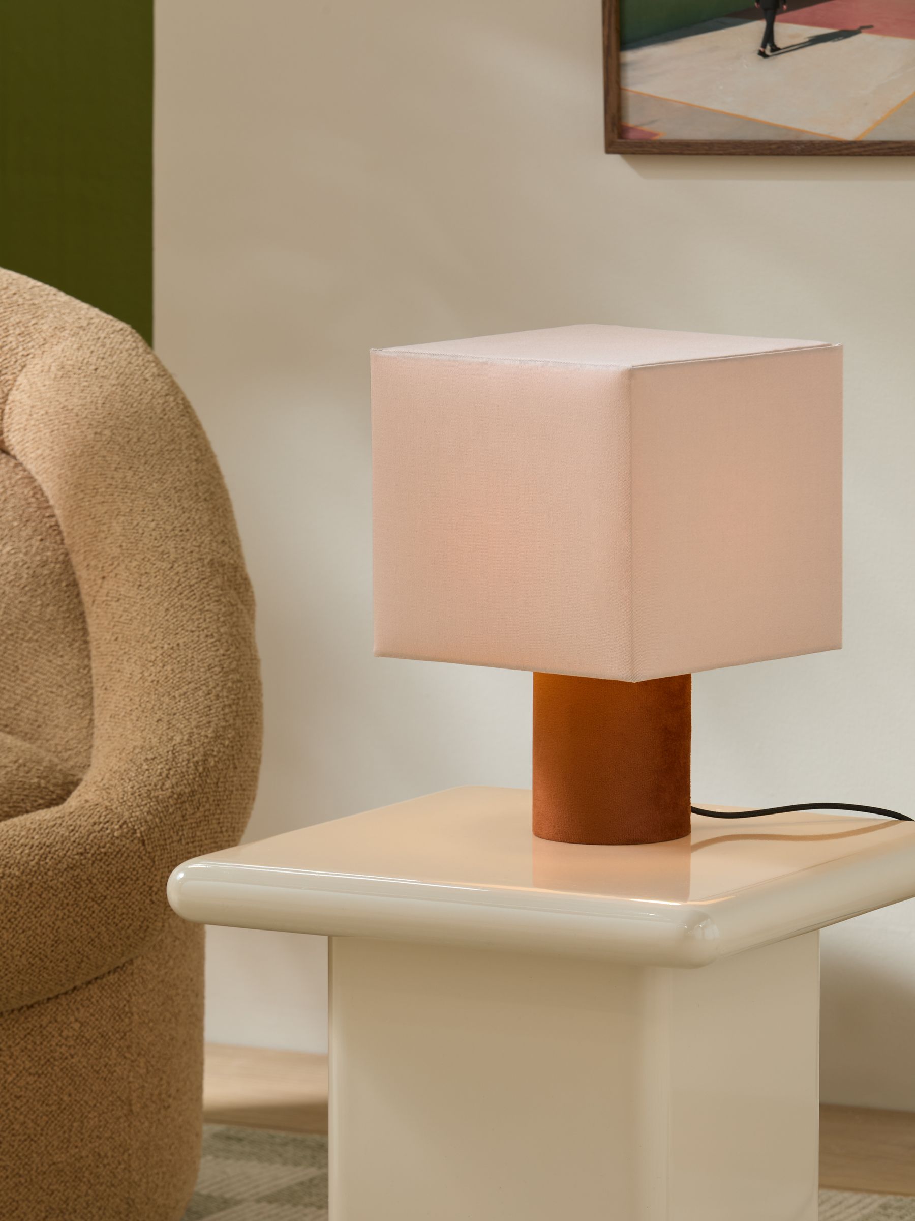 Tiana Table Lamp in Cream/Rust