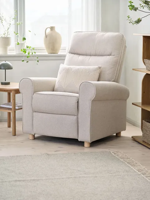 Lænestol FERRITSLEV beige stof