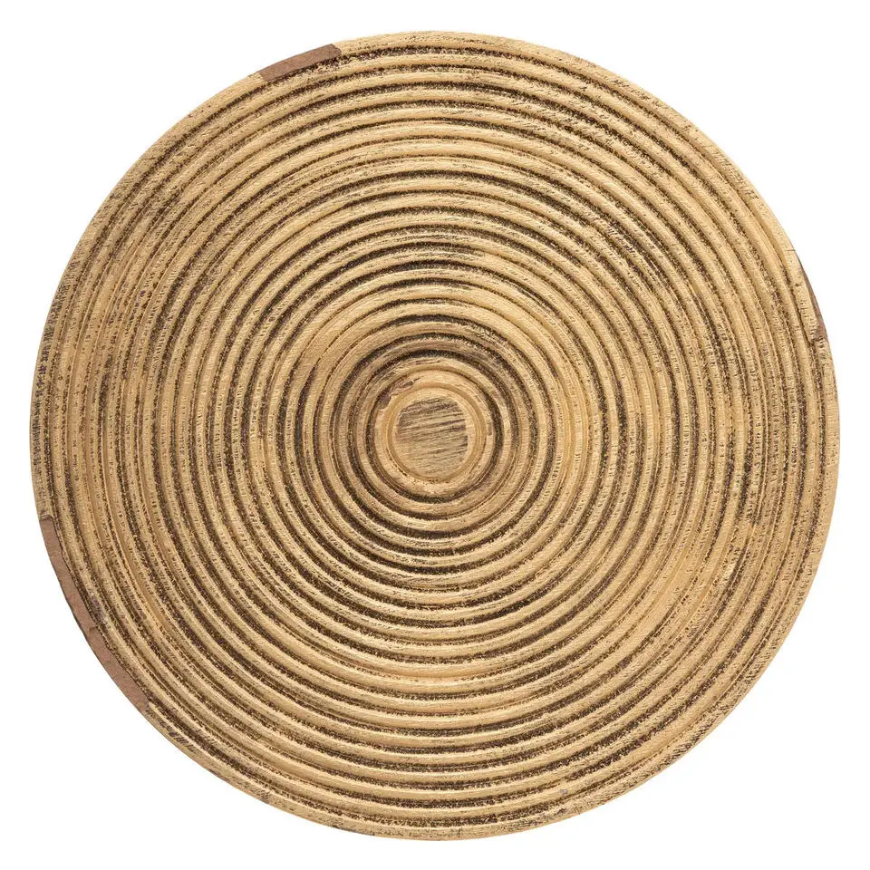 Atmosphera Bijzettafels 2x - koper/zwart - metaal/mdf - 39/45 cm