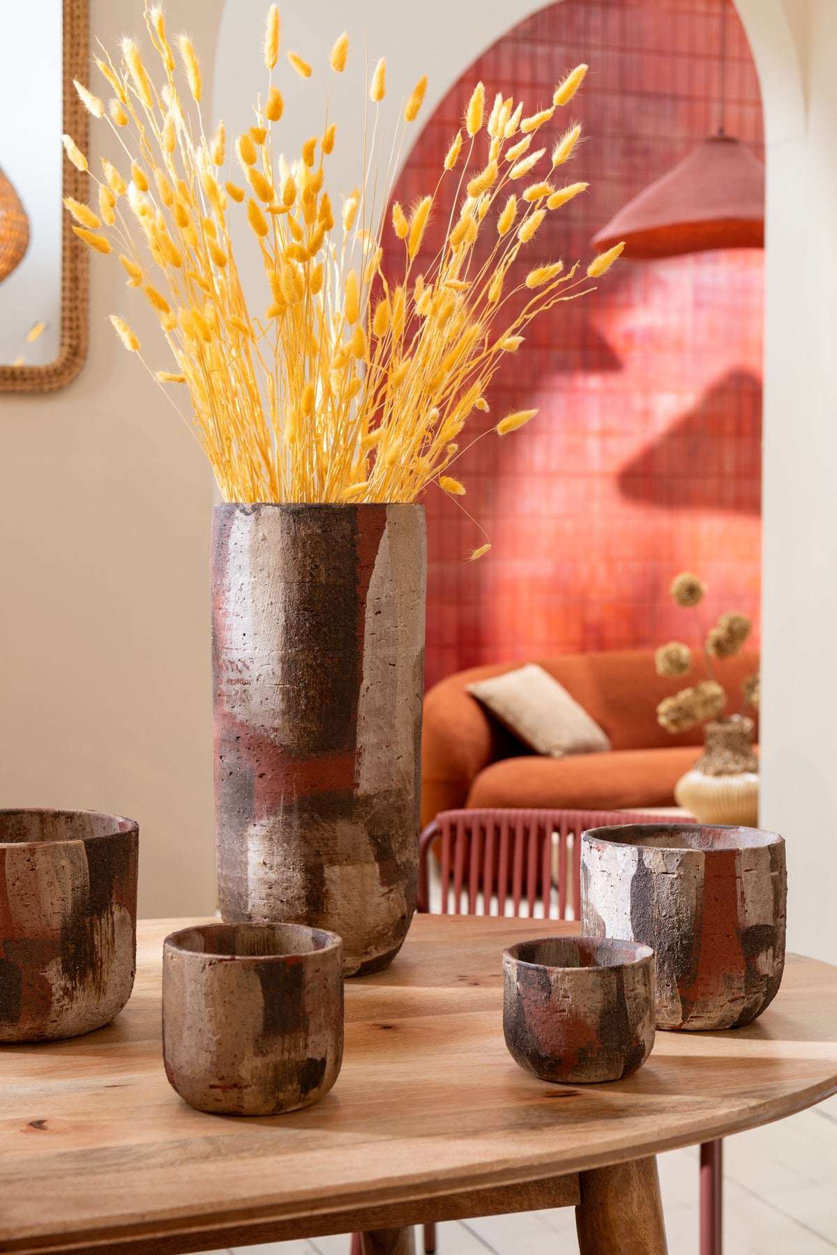 J-Line vaas Miltos - keramiek - mix - Ø 21 cm