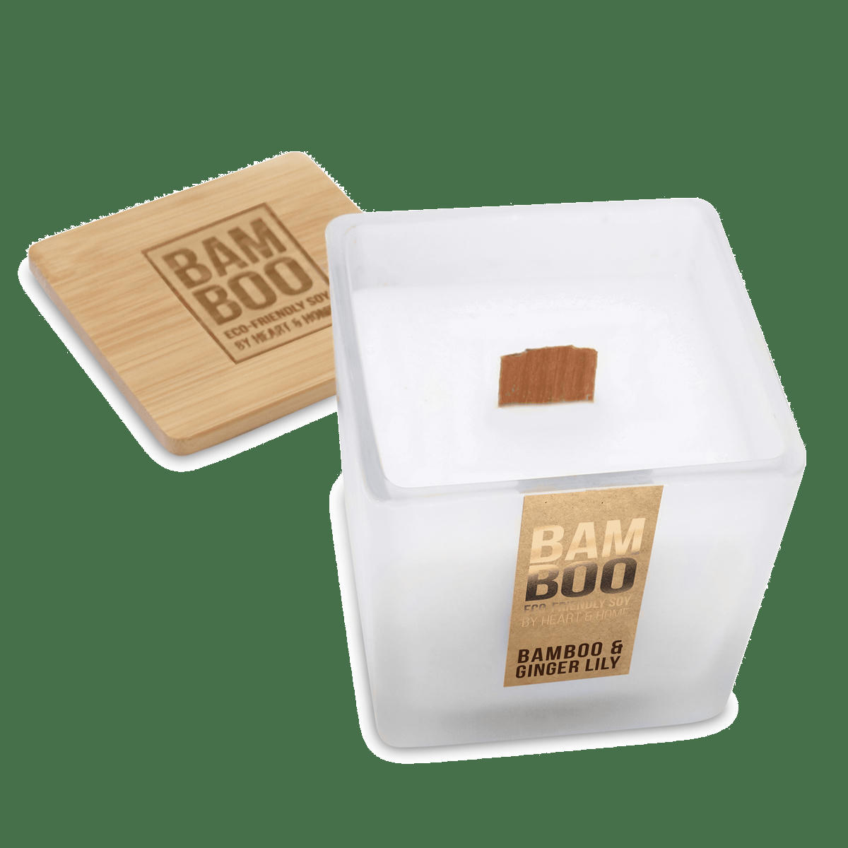 - Grande bougie éco responsable bambou gingembre
