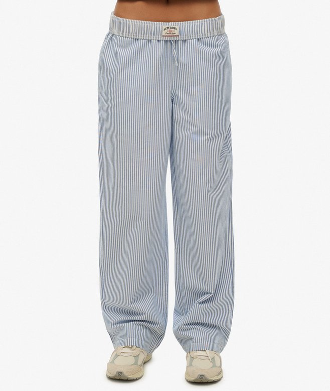 Organic Cotton Stripe Elasticated Trousers