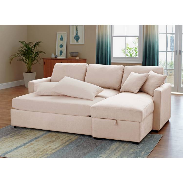 Habitat Reagan Right Hand Storage Chaise Sofa Bed - Grey