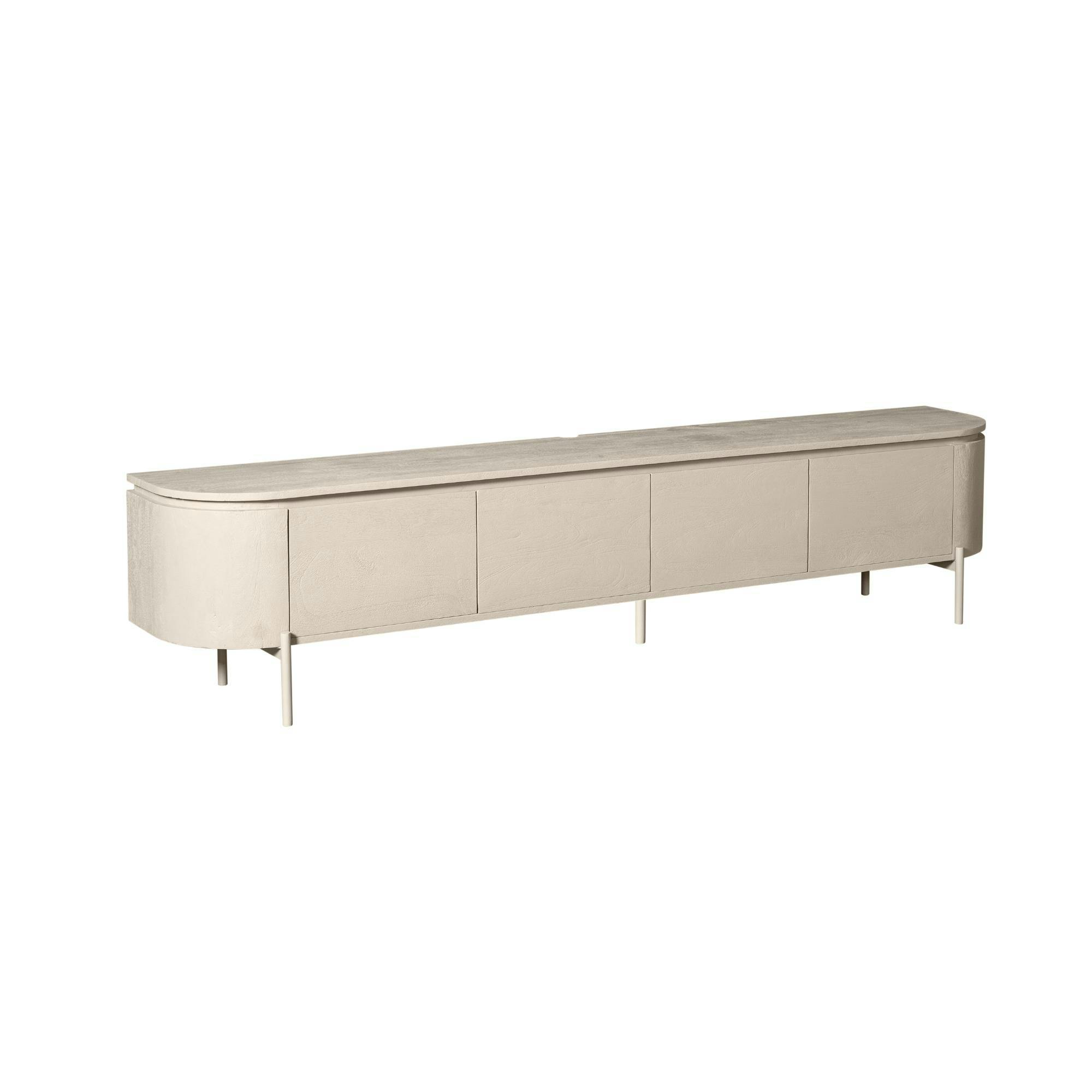Long meuble TV suspendu bois sable 240 cm AREZZO