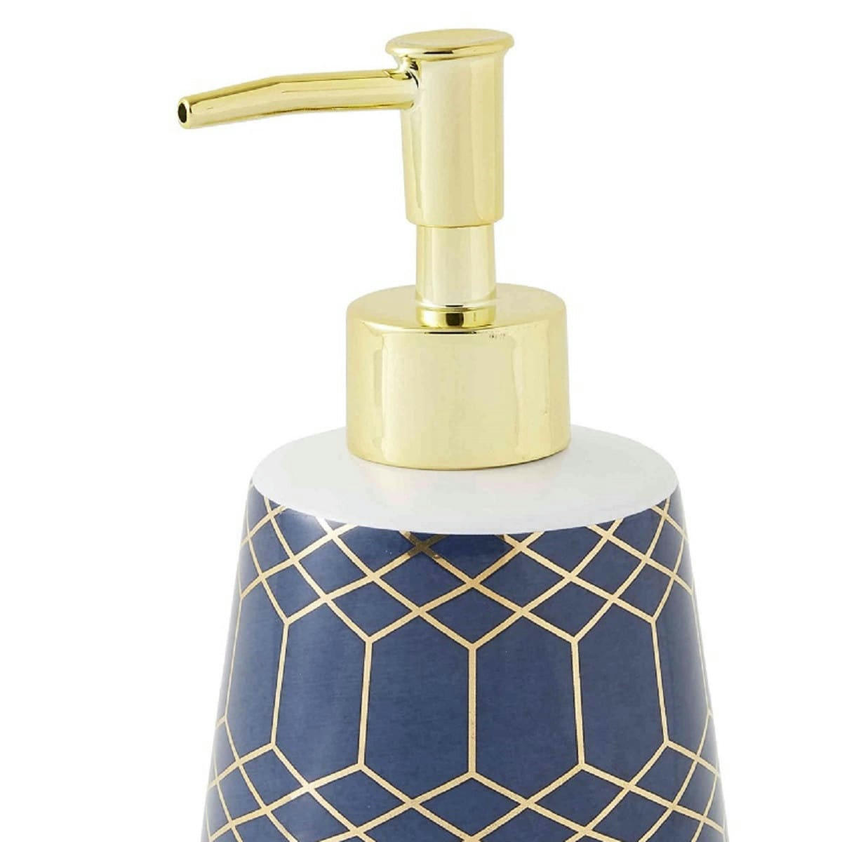 GOTAM - Distributeur de savon en céramique à motifs bleu