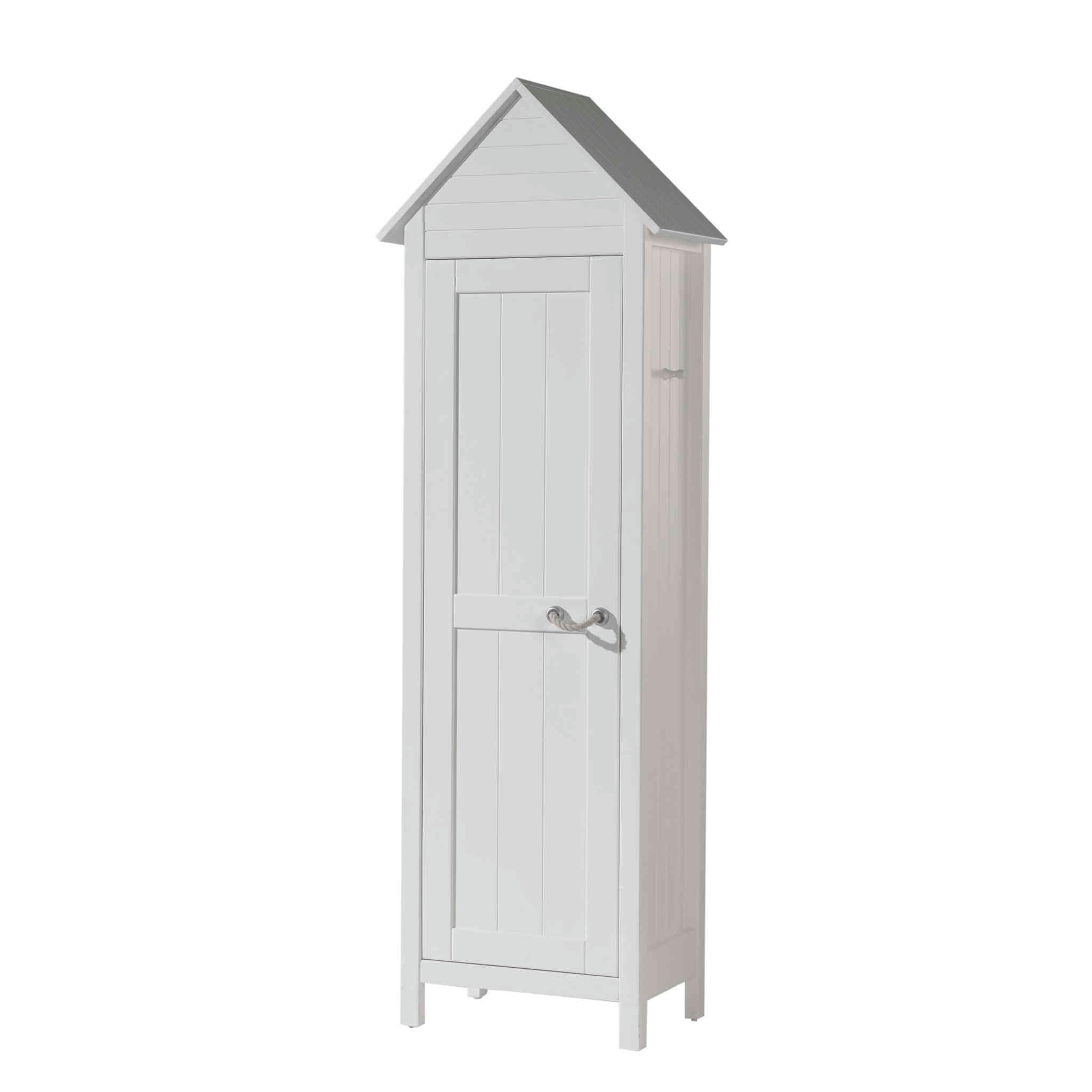 - Armoire cabane 1 porte en bois blanc 192cm