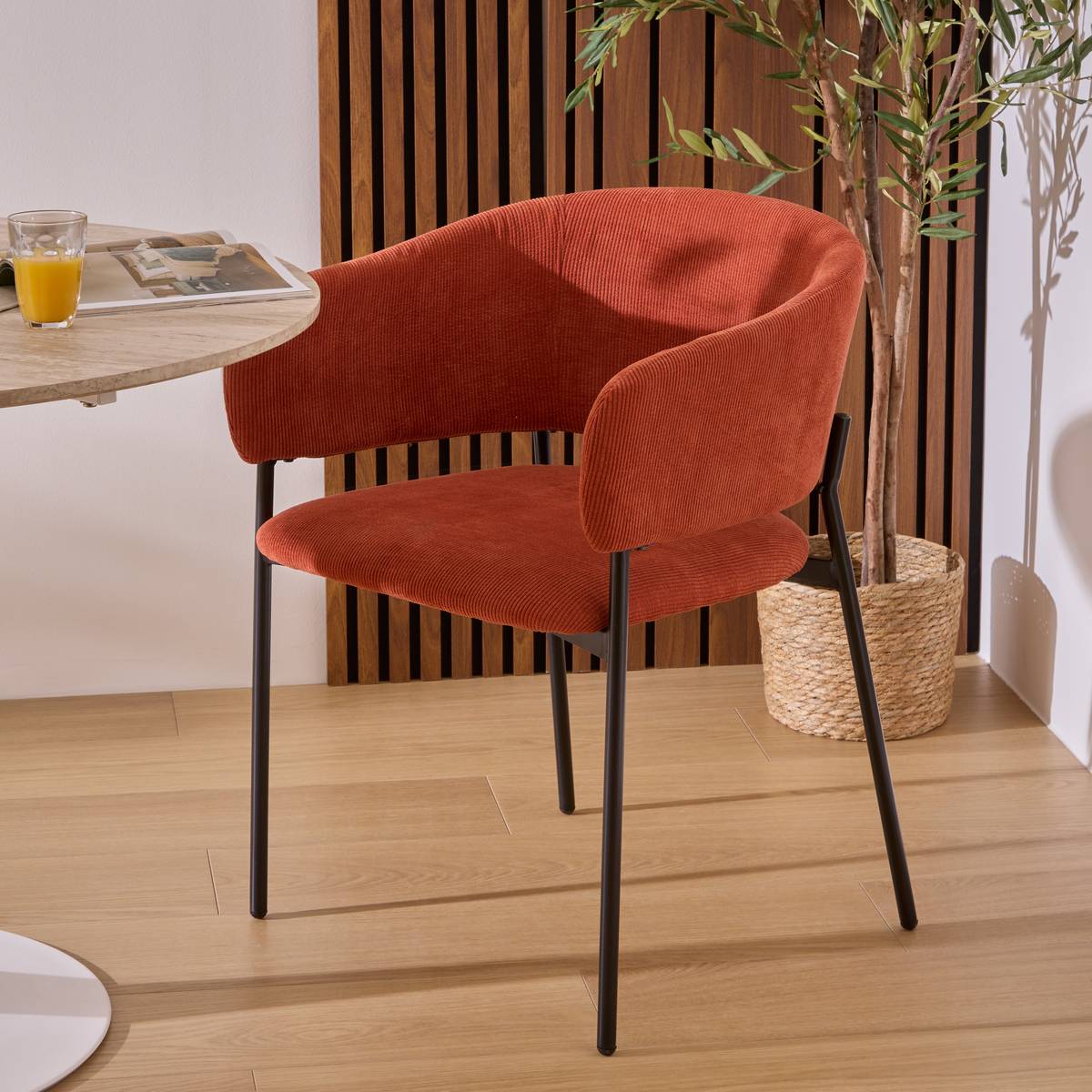 Set of 2 "Solea" Armchairs Red
