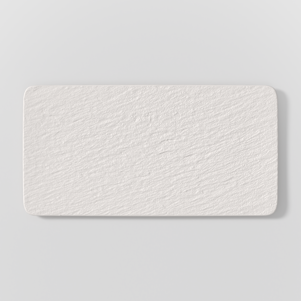 Manufacture Serving Platter - White, 13.8'' x 7.1'', Premium Porcelain