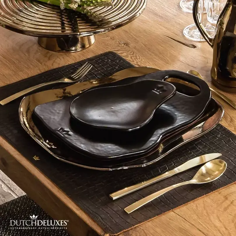 Servierplatte Platin