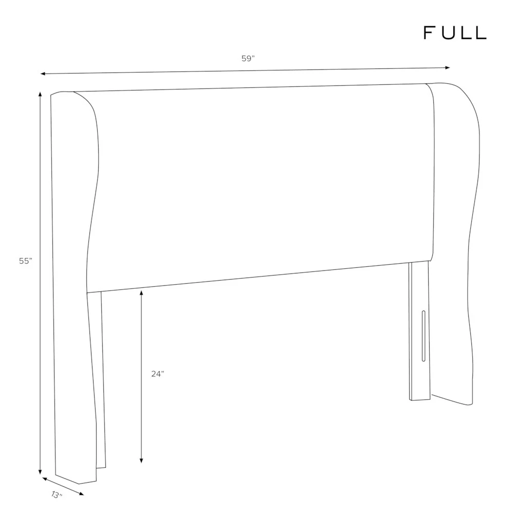 Skyline Furniture Shantung Silver Tufted Wingback Headboard