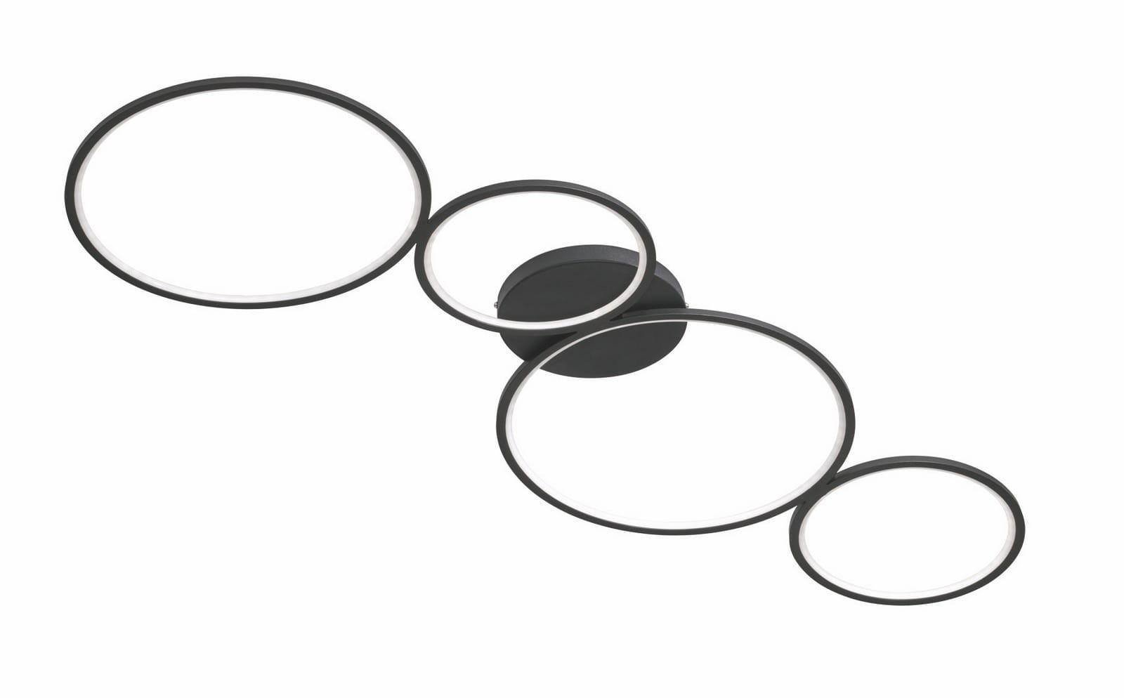 Lampa sufitowa RONDO czarno-biała LED 4x37W Ciepła biel 3300lm Trio