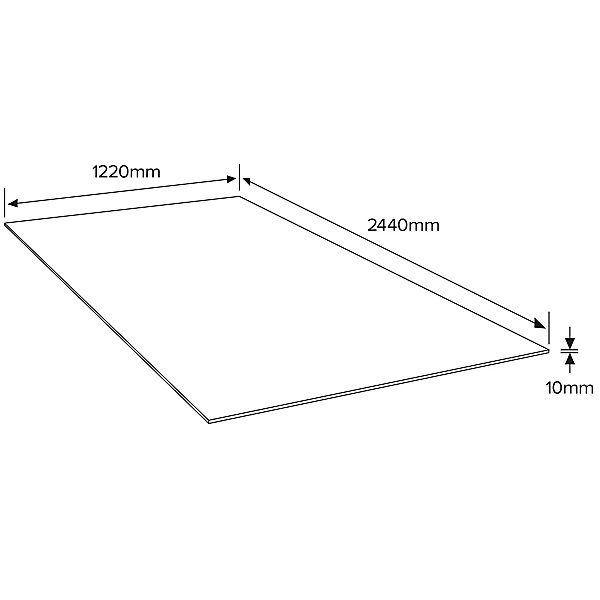 Panneau mousse légère forex - 244 x 122 cm, ép.10 mm (vendu au panneau)