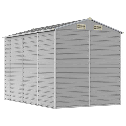 NNEVL Garden Shed Light Grey 191x300x198 cm Galvanised Steel