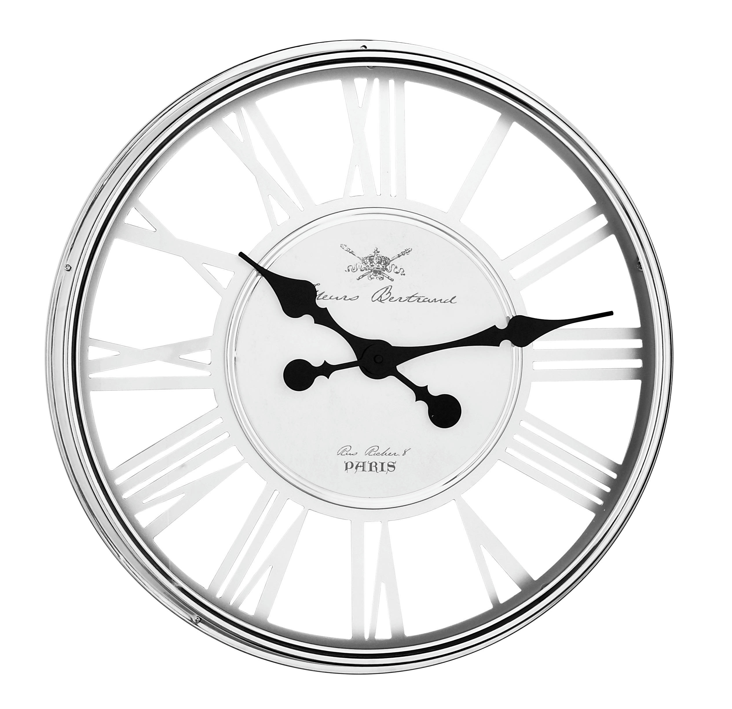 - Horloge chrome ajourée 56cm