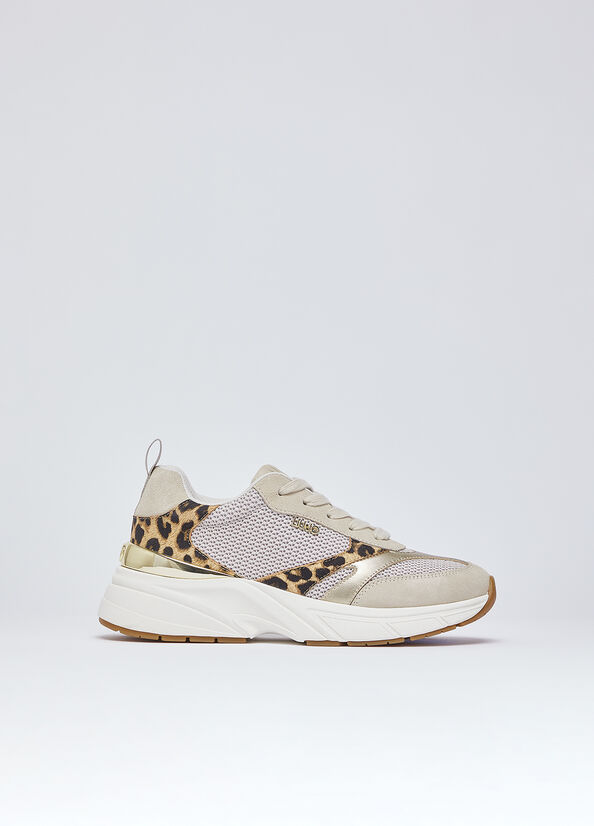 Sneakers con dettaglio animalier