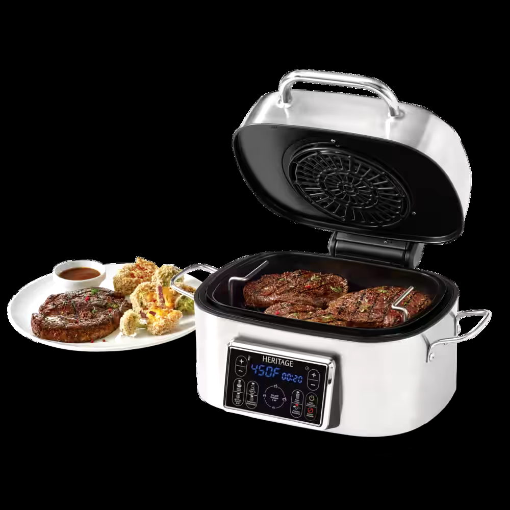 Heritage LED Display Air Fryer with Grill, 6-L