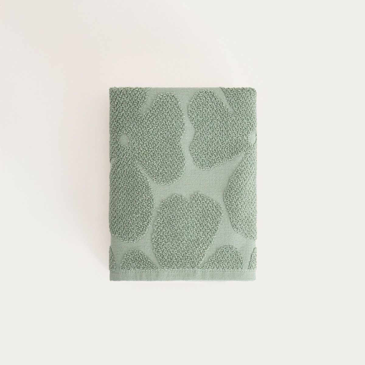 Ręcznik FLORES pistacjowy żakardowy 50x90 cm