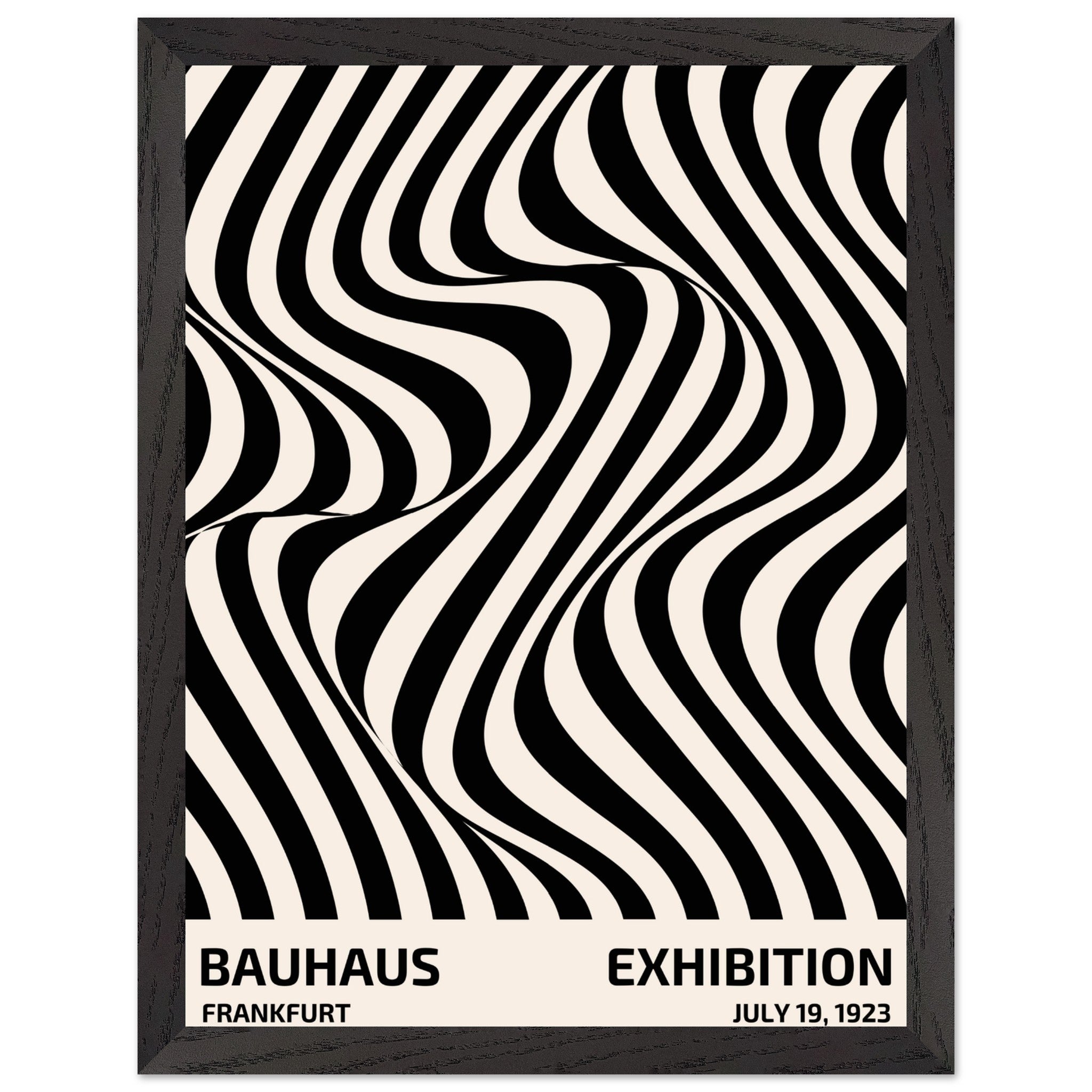 Artfulprints Poster met Lijst Bauhaus - Exhibition Frankfurt  - 30x40 cm - Zwart / Wit