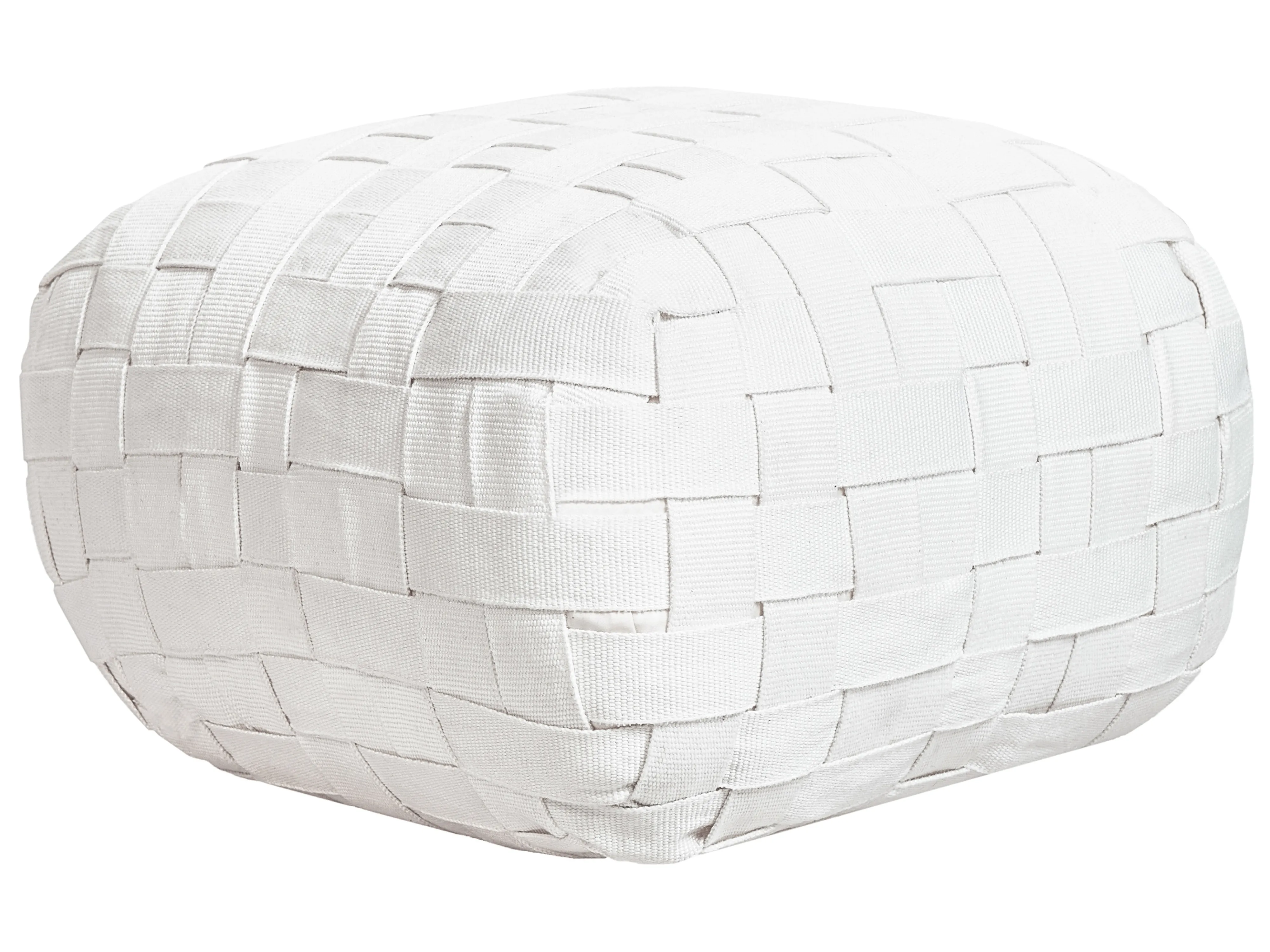 Pouffe BODLA Synthetic Material White