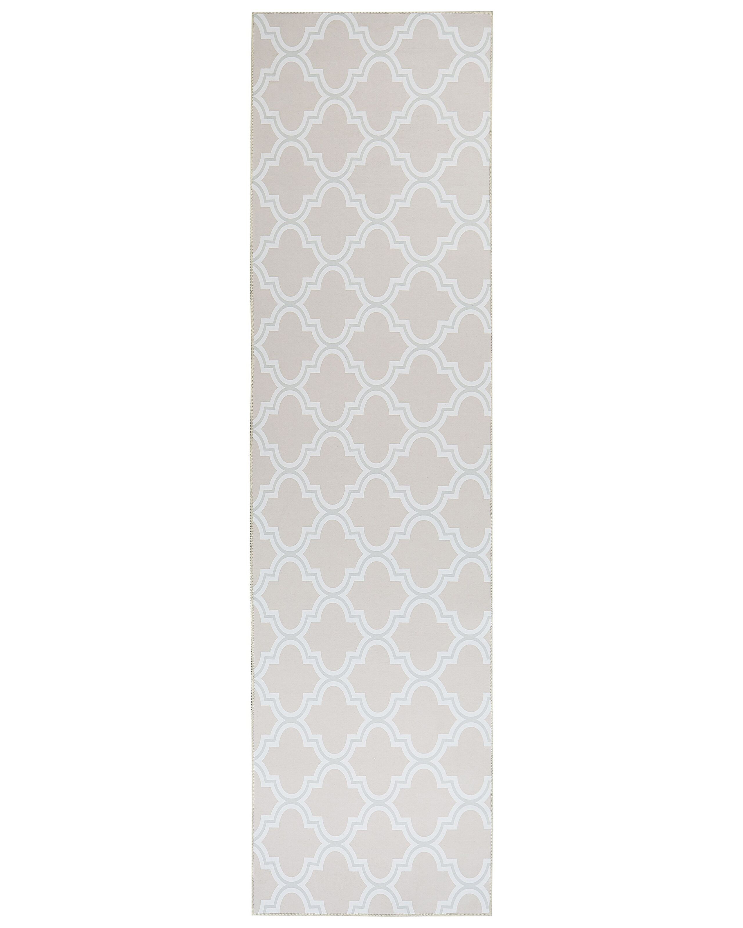 Orientalny dywan chodnikowy 80x300 cm beżowy