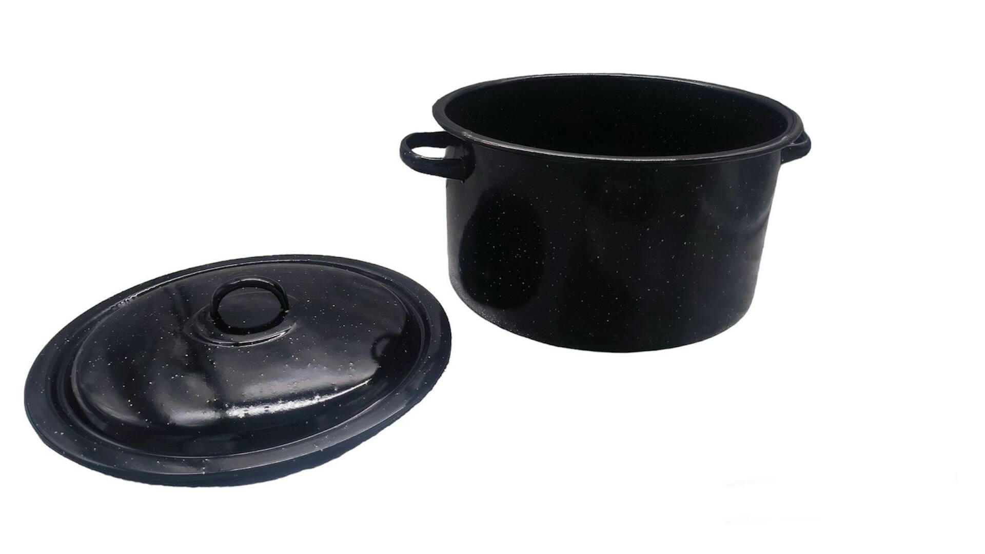 Mini Enamel Coated Carbon Steel 7-Jar Canning Pot, 9.5-L
