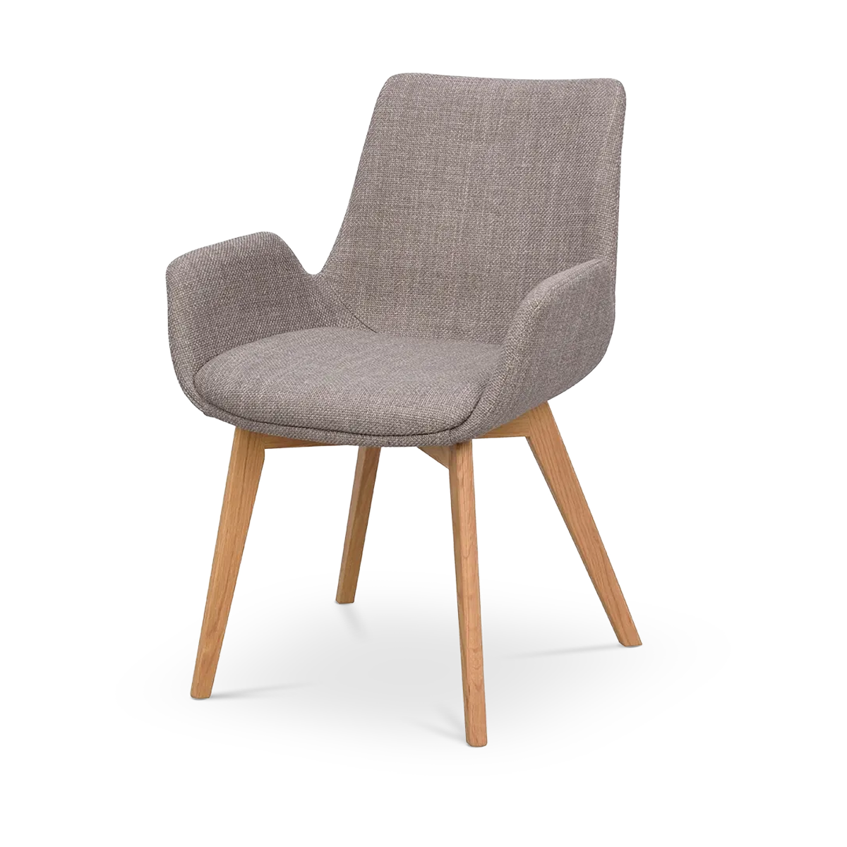 Rowico Home Drimsdale Eetkamerstoel Grijs / Eiken - Met Armleuning