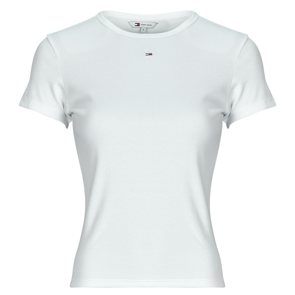 Tommy Jeans - TJW SLIM ESSENTIAL RIB SS - White