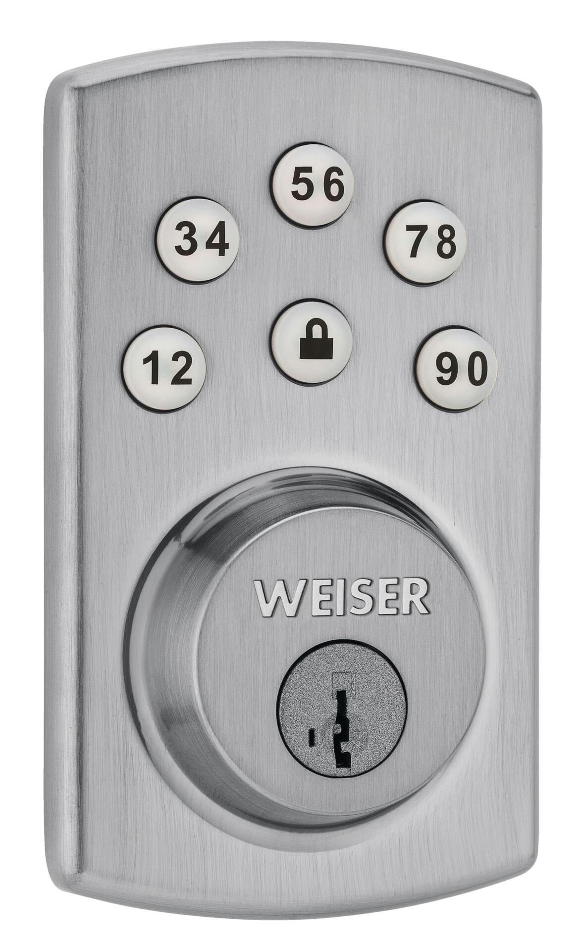 Weiser Electronic Motorized Powerbolt 2 Deadbolt, Satin Chrome