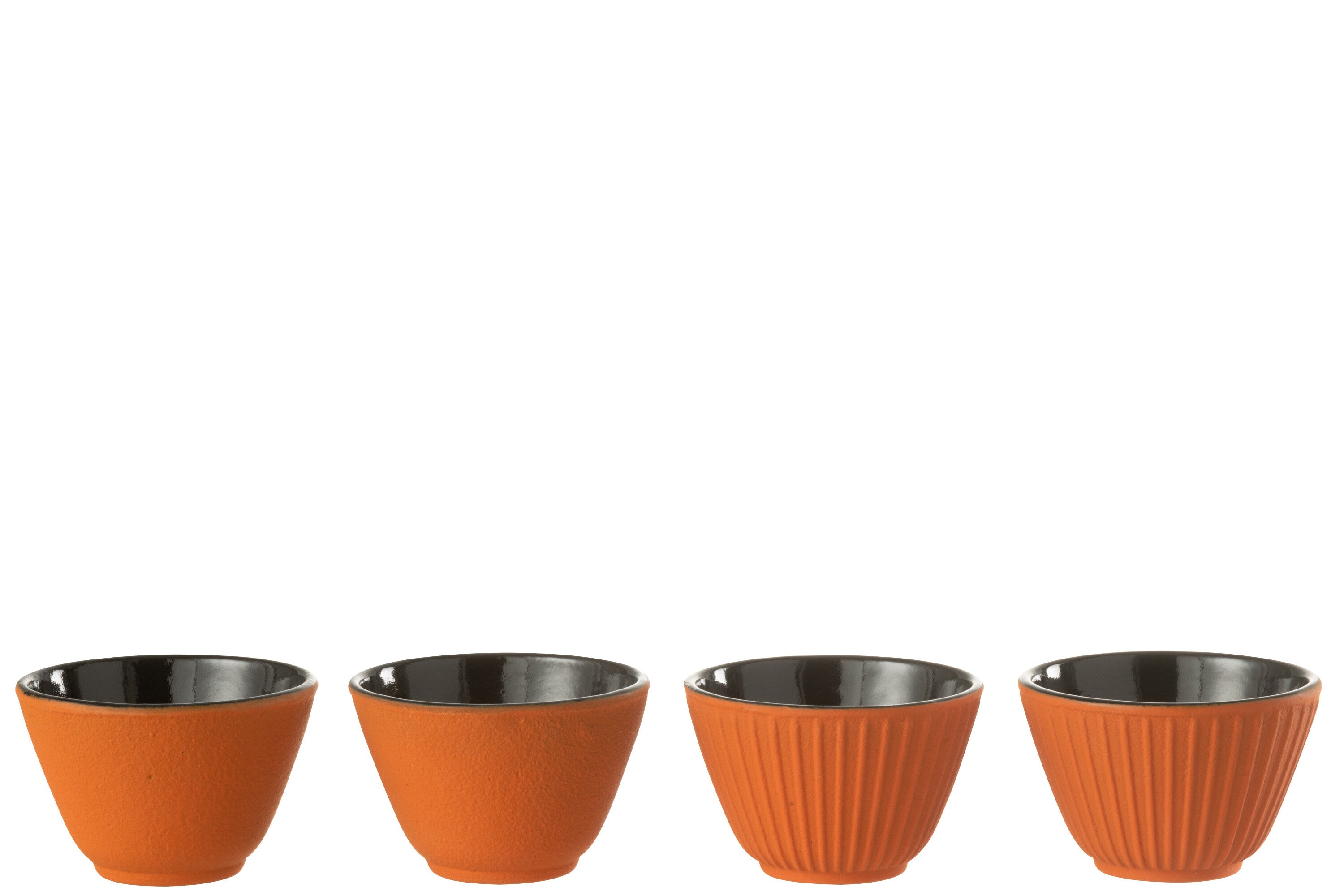 J-Line theemok - metaal - oranje - 2 dozen van 2 stuks