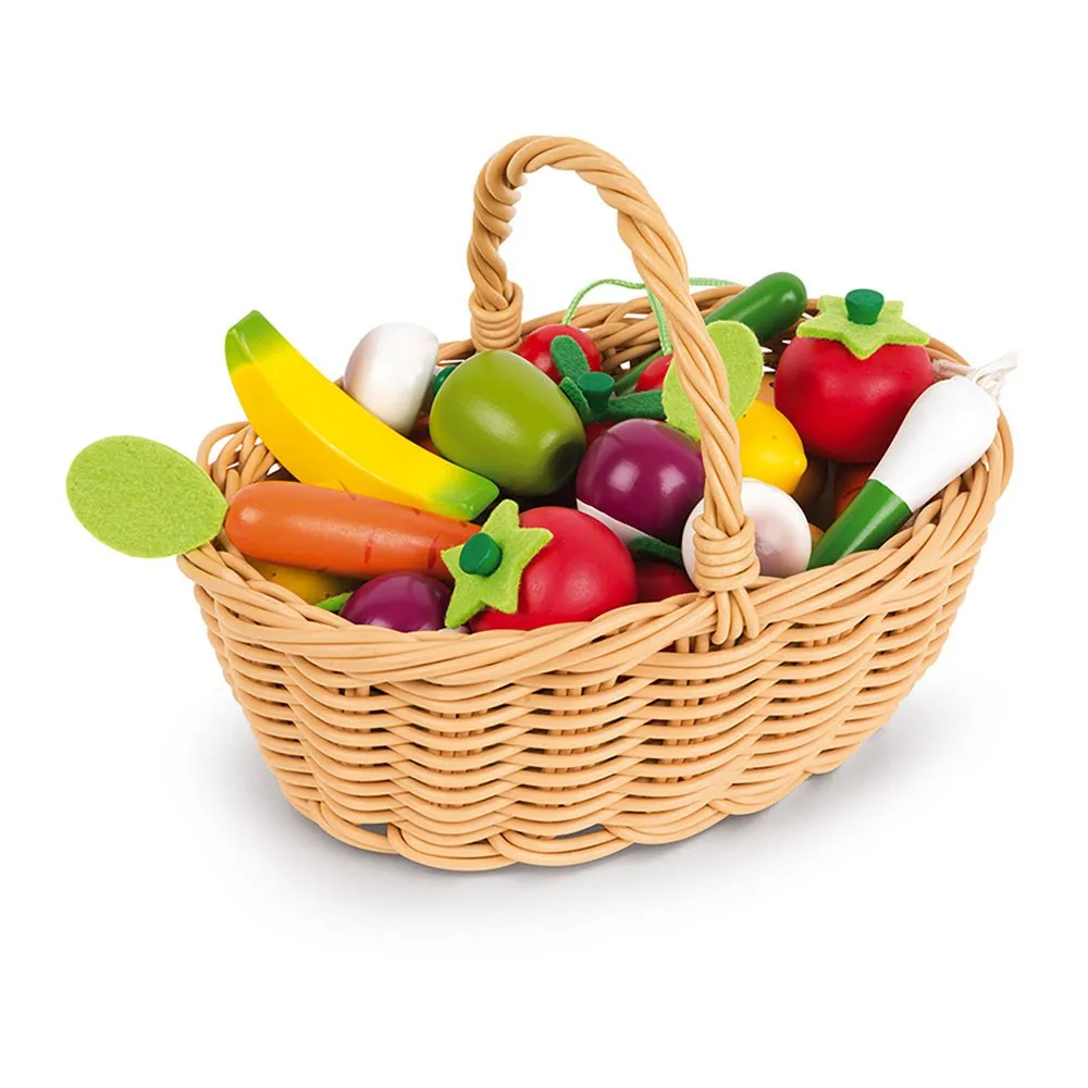 Janod Fruits And Vegetables Basket 24 pieces