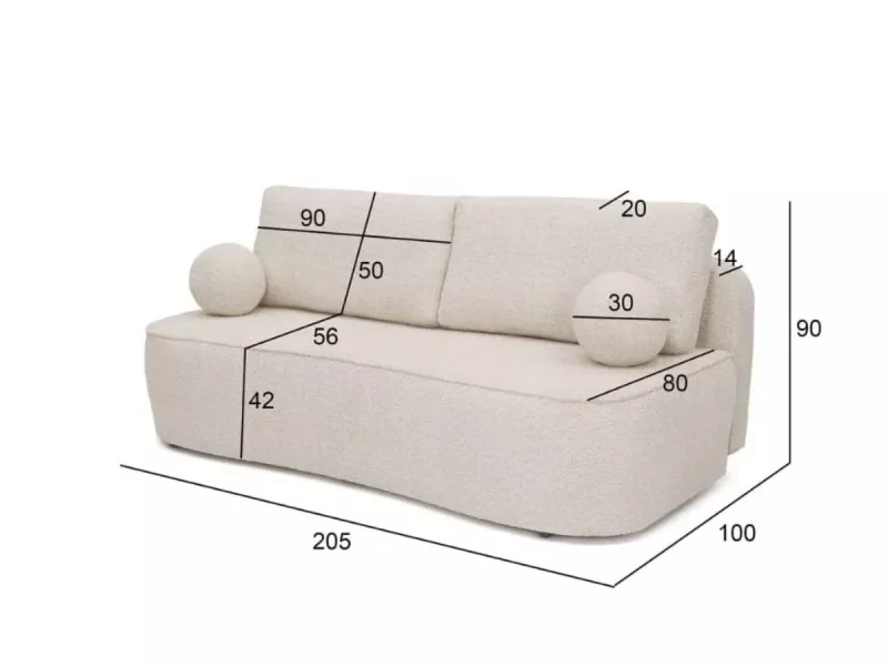 Sofa ELBA beżowa