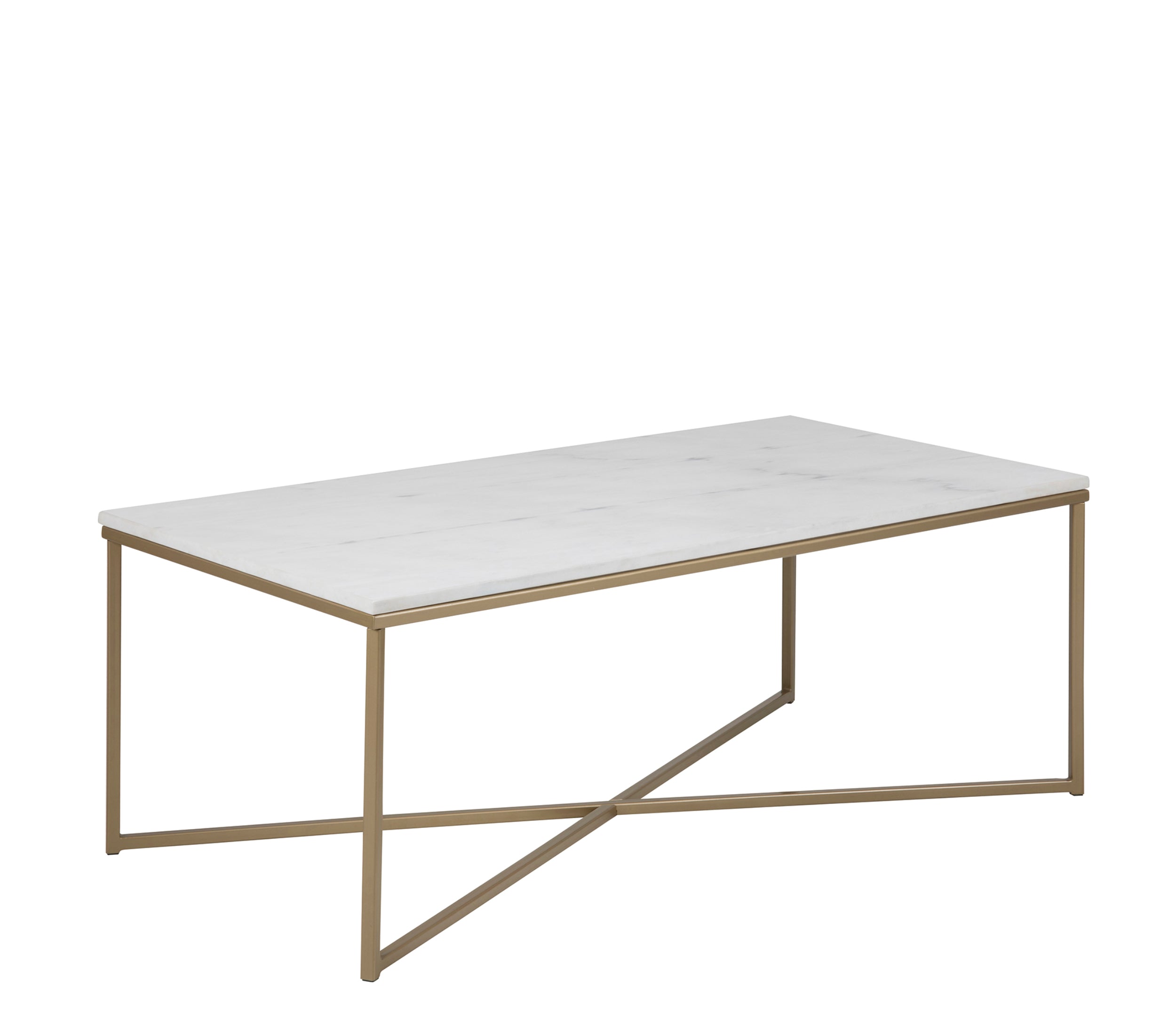 BRAM Salontafel Genua - 120 x 60 cm - Wit marmer