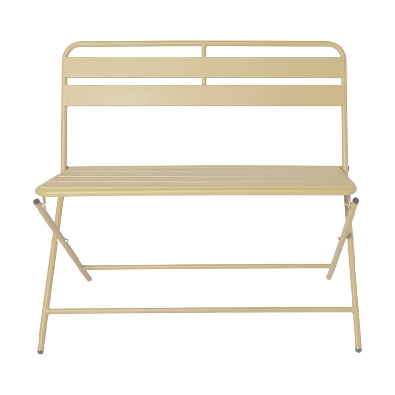 Inklapbare bistrobank Kos - butter yellow - 81x90x48 cm