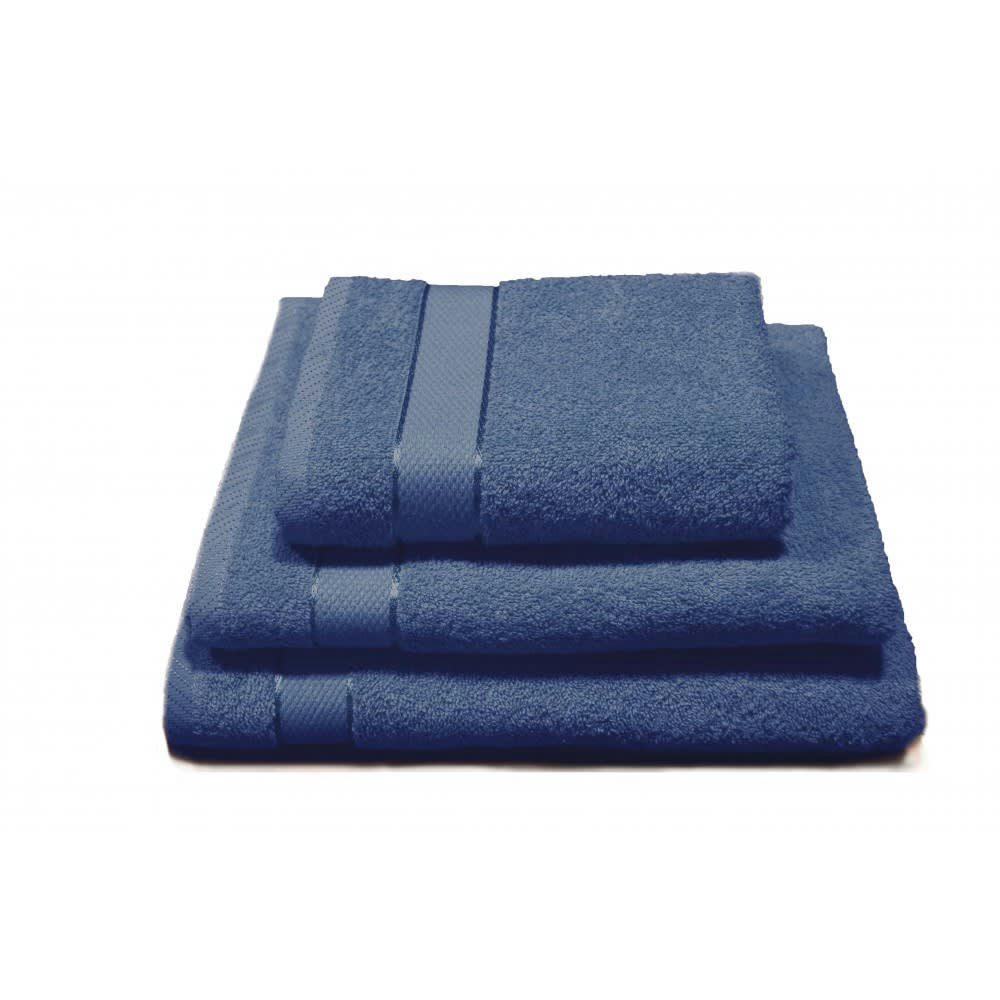 UNIS - Lot de 3 serviettes éponge 50x90 cm+70x130cm +100x150 cm marine