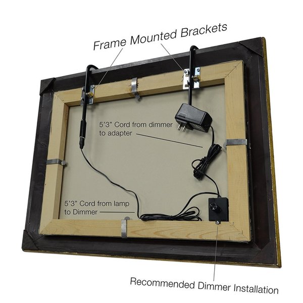 Classic Series LED Picture Light, Mahogany Bronze, 41"