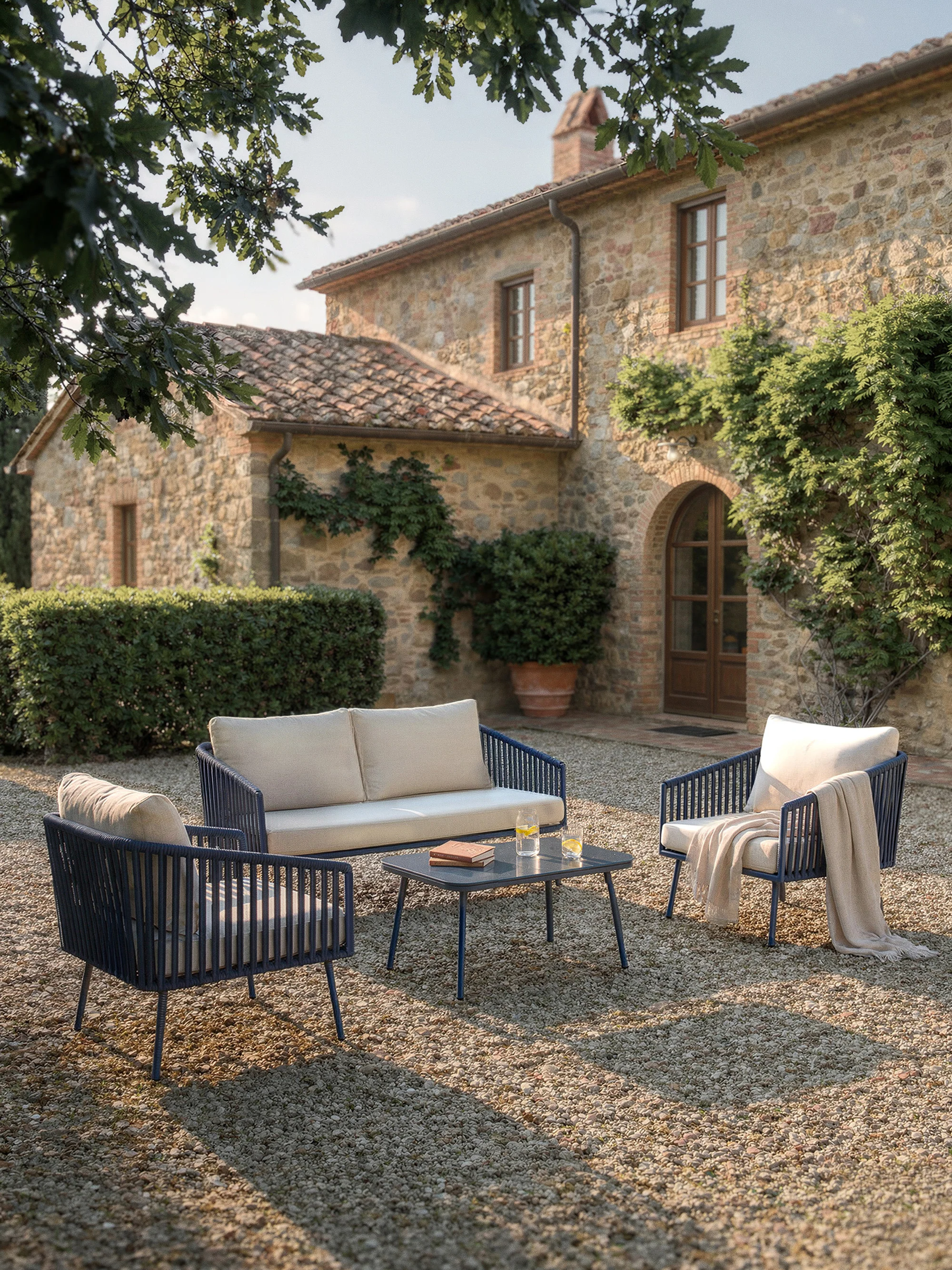 Garten-Lounge-Set Malo, 4er-Set