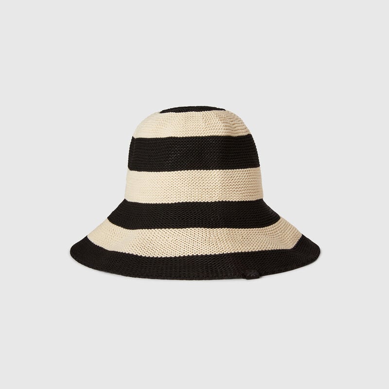 Black and white striped hat