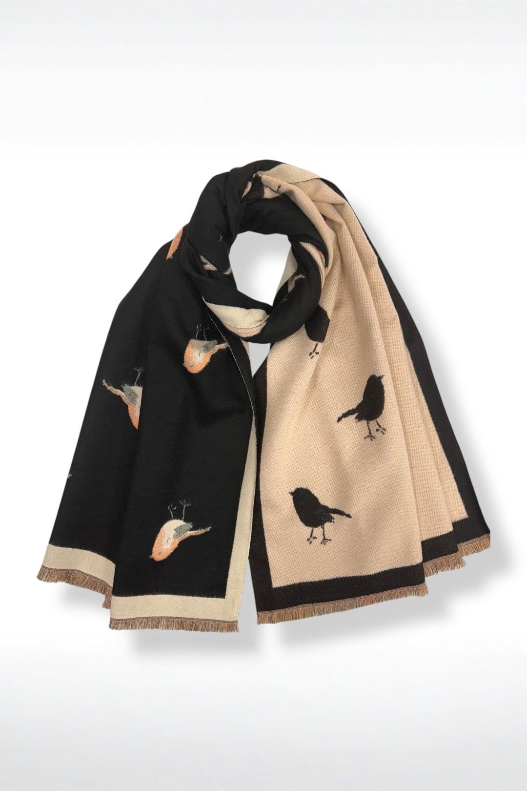 SVNX Robin Embroidered Reversible Scarf