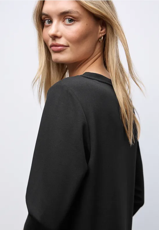 Sweat-Kleid mit Schlitzen