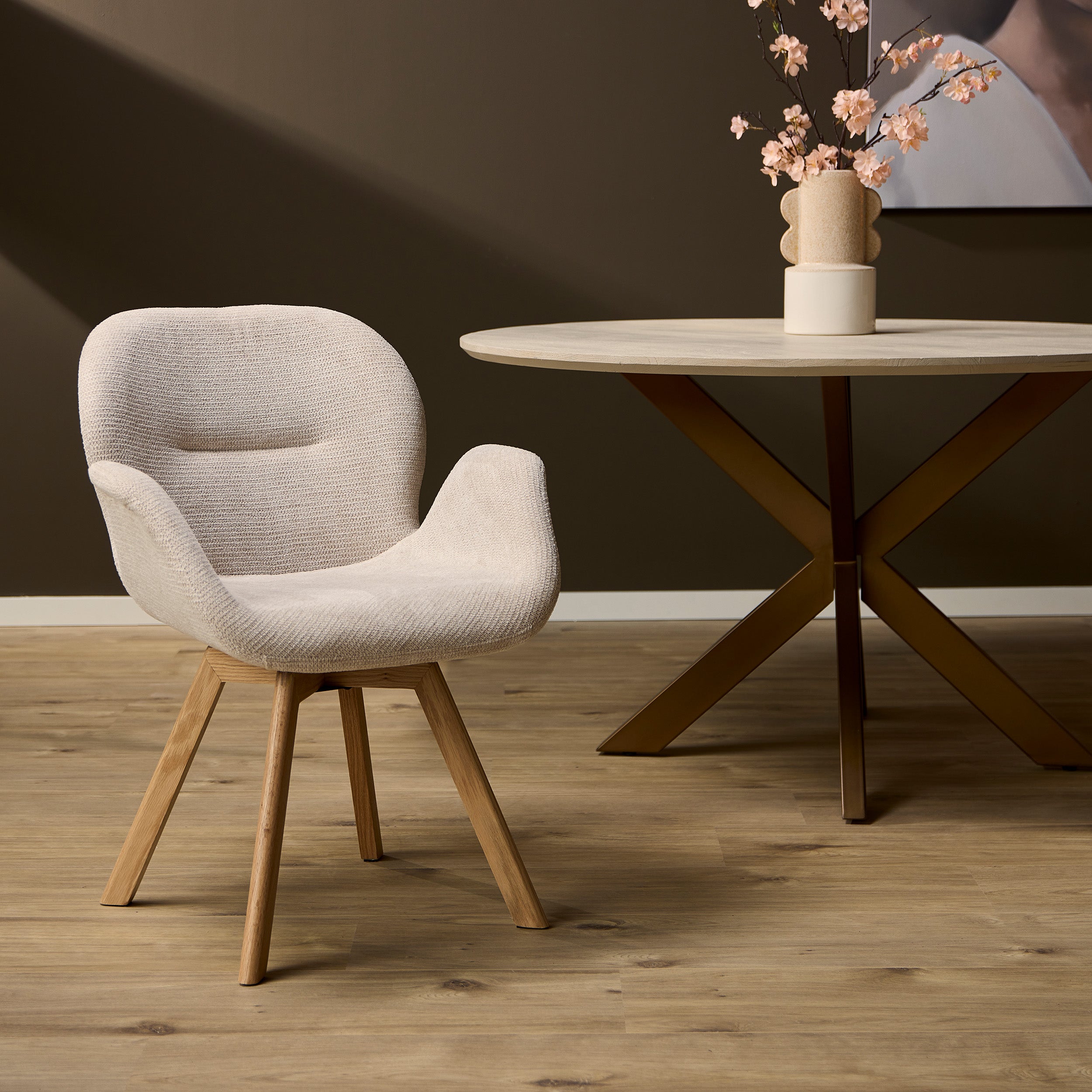Starfurn eetkamerstoel Jesse - beige - 61x59x85cm