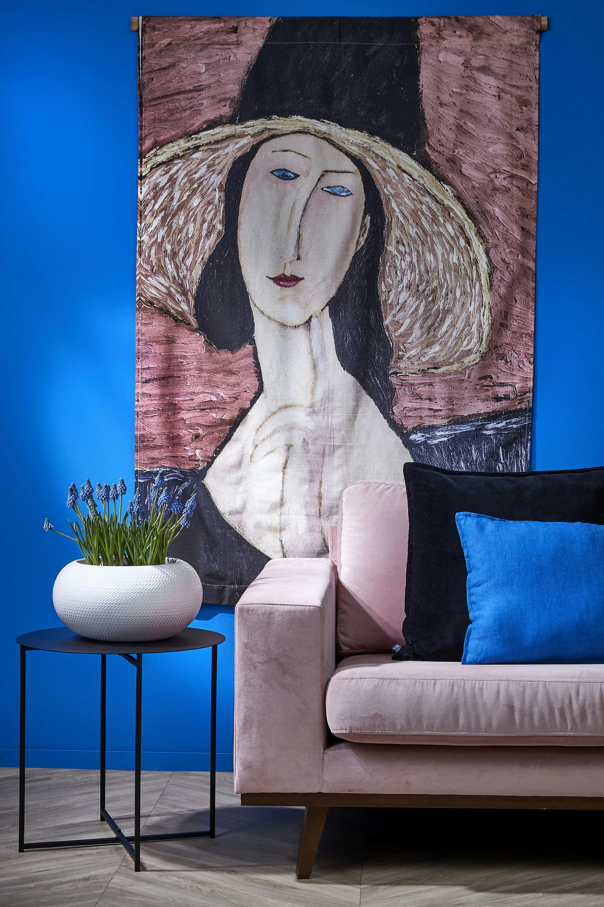 CHARME - Coussin en velours noir 50x50