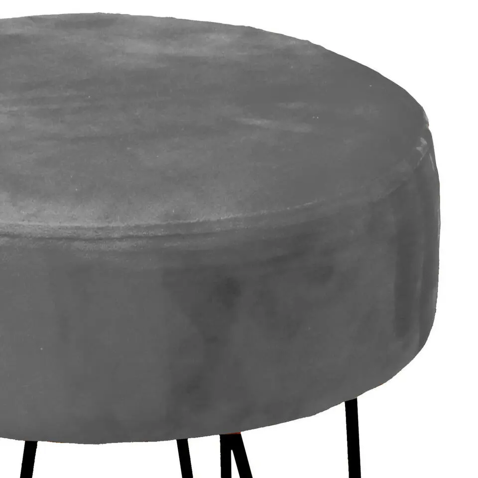 Unique Living Kruk Davy - velvet - grijs - metaal/stof - 35x40 cm
