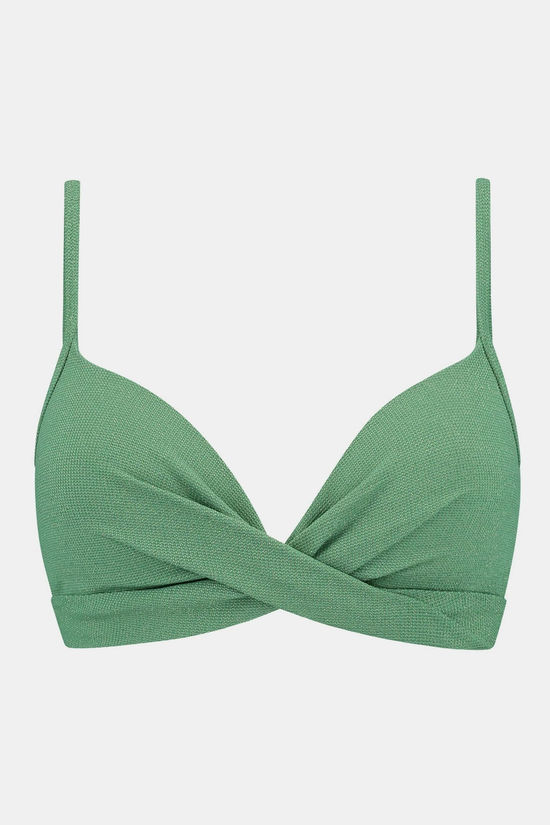 Beachlife 106B - Green Shimmer Padded Wired Top Bikini Top Dames