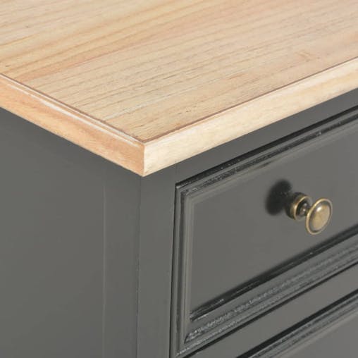 NNEVL Bedside Cabinets 2 pcs Black 35x30x49 cm MDF