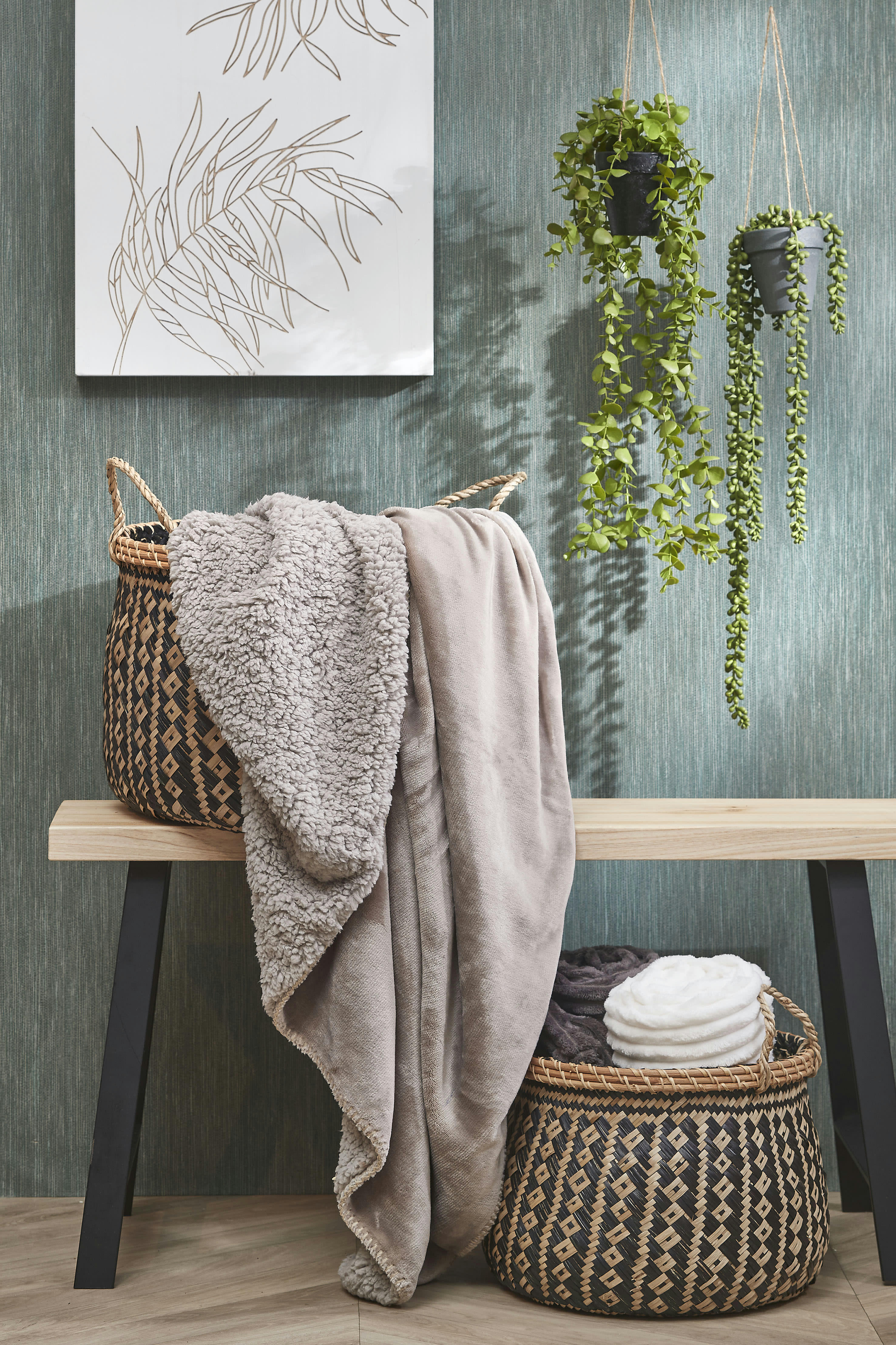 MARDY - Plaid polaire beige 200x150