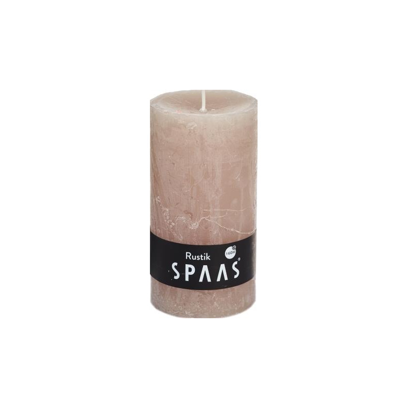 Bougie rustique Cylindre beige Ø 7 x 13 cm