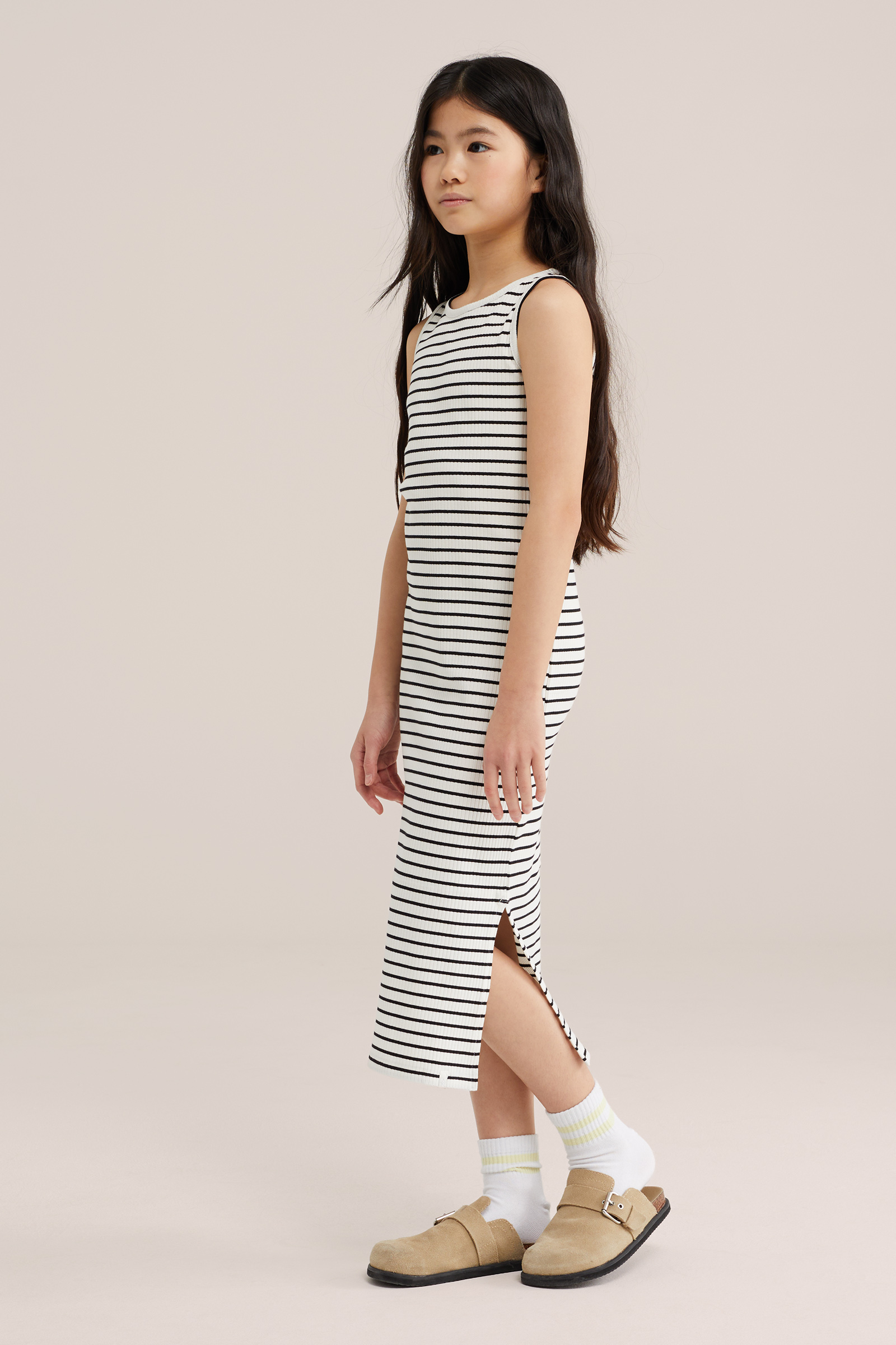 Meisjes jurk van ribstof